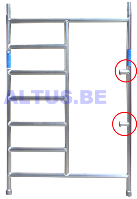 ASC 135-28-7 Doorloopframe breedte 1.35m  tbv steigertrap