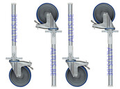ASC steigerwiel Ø 200 mm met stalen spindel 375 kg kunststof geleider