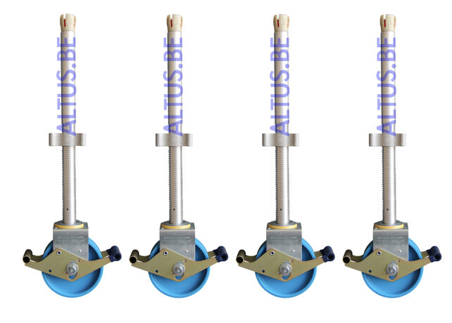 ASC regelbare steigerwiel Ø 200 mm alu spindel  800 kg draagvermogen