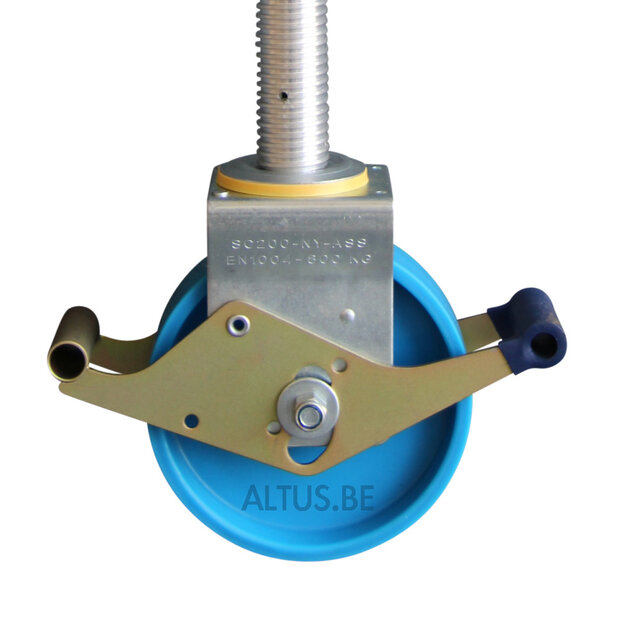 ASC regelbare steigerwiel Ø 200 mm alu spindel  800 kg draagvermogen
