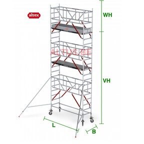 RS Tower 51-S met Safe-Quick 0.90(B) x 1.85(L) x 5.20m vh = 7.20m wh
