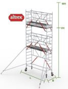 RS Tower 51-S met Safe-Quick 0.90(B) x 2.45(L) x 4.20m vh = 6.20m wh