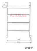 RS Tower 51-S met Safe-Quick 0.90(B) x 2.45(L) x 5.20m (VH) = 7.20m (WH)