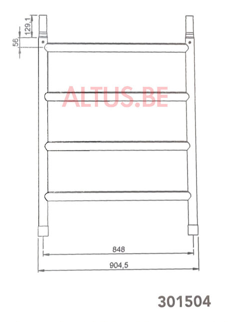 RS Tower 51-S met Safe-Quick 0.90(B) x 2.45(L) x 7.20m (VH) = 9.20m (WH)