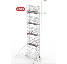 RS Tower 51-S met Safe-Quick 0.90(B) x 2.45(L) x 8.20m (VH) = 10.20m (WH)