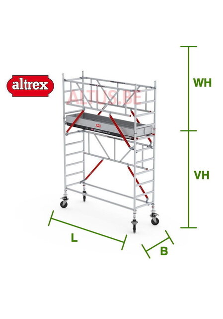 RS Tower 51-S met Safe-Quick 0.90(B) x 3.05(L) x 2.20m (VH) = 4.20m (WH)