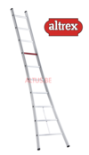 enkele ladder 10 treden 3.10 m  brede basis type Ventoux