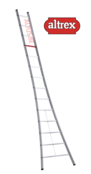 enkele ladder 14 treden 4.20 m  brede basis type Ventoux