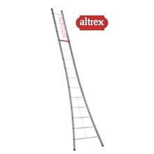 enkele ladder 14 treden 4.20 m  brede basis type Ventoux