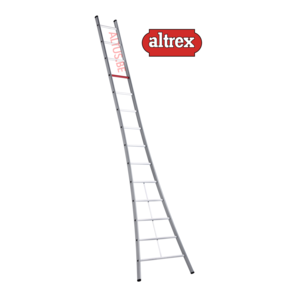 enkele ladder 14 treden 4.20 m  brede basis type Ventoux