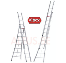 2.50 - 5.30m 3-delige reformladder 3 x  8 treden Ventoux