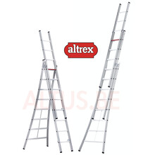 2.50 - 5.30m 3-delige reformladder 3 x  8 treden Ventoux