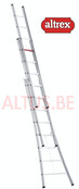 2.50 - 5.30m 3-delige reformladder 3 x  8 treden Ventoux