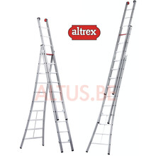 3.00 - 7.00m 3-delige reformladder 3 x 10 treden Ventoux