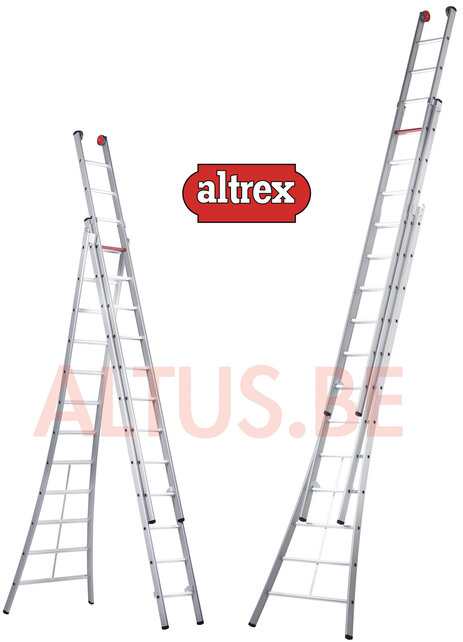 3.62 - 8.10m 3-delige reformladder 3 x 12 treden Ventoux