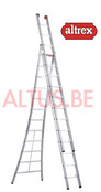 3.62 - 8.10m 3-delige reformladder 3 x 12 treden Ventoux