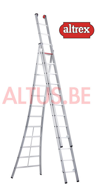3.62 - 8.10m 3-delige reformladder 3 x 12 treden Ventoux