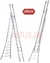 4.18 - 8.94m 3-delige reformladder 3 x 14 treden Ventoux