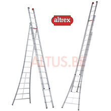 4.18 - 8.94m 3-delige reformladder 3 x 14 treden Ventoux
