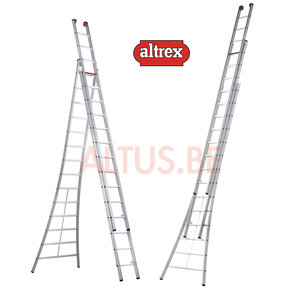 4.18 - 8.94m 3-delige reformladder 3 x 14 treden Ventoux