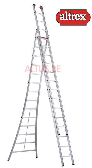 4.18-8.94m 3-delige reformladder 3 x 14 treden Ventoux
