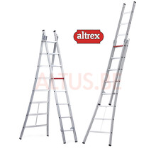 2.50 - 3.90m 2-delige reformladder 2 x  8 treden Ventoux