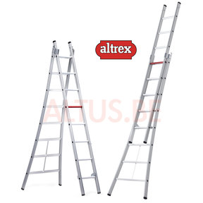 2.50 - 3.90m 2-delige reformladder 2 x  8 treden Ventoux