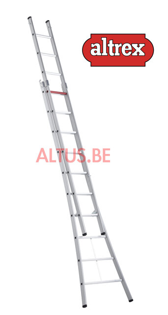 3.06 - 5.02m 2-delige reformladder 2 x  10 treden Ventoux