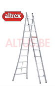 3.06 - 5.02m 2-delige reformladder 2 x  10 treden Ventoux