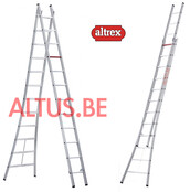 3.62 - 5.86m 2-delige reformladder 2 x  12 treden Ventoux