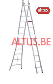 3.62 - 5.86m 2-delige reformladder 2 x  12 treden Ventoux