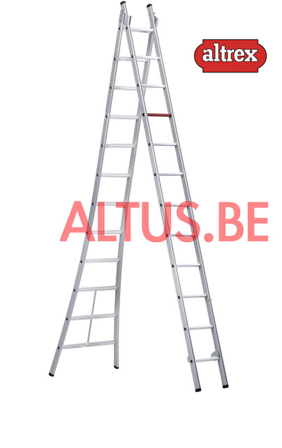 3.62 - 5.86m 2-delige reformladder 2 x  12 treden Ventoux