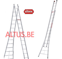 4.18 - 6.98m 2-delige reformladder 2 x  14 treden Ventoux