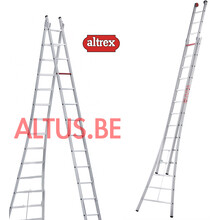 4.18 - 6.98m 2-delige reformladder 2 x  14 treden Ventoux