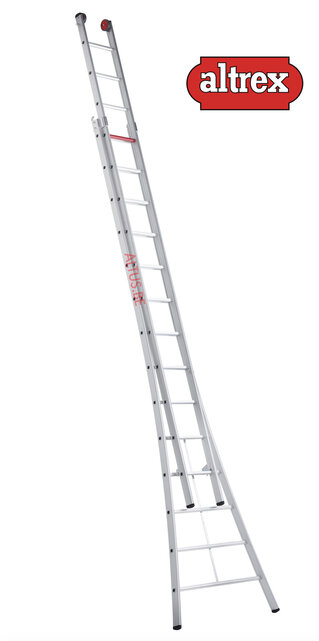 4.18 - 6.98m 2-delige reformladder 2 x  14 treden Ventoux