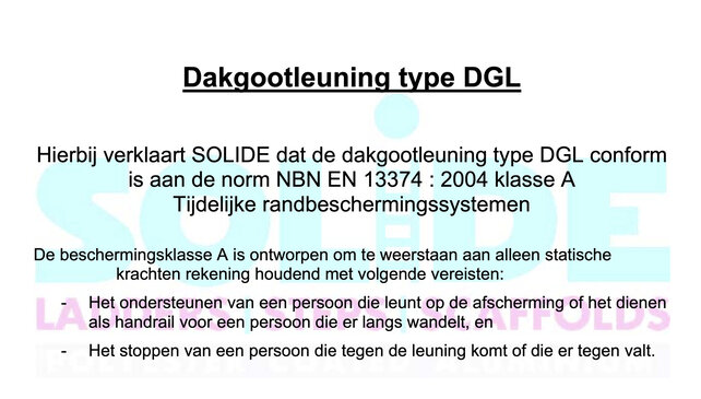 Dakgootleuning staander