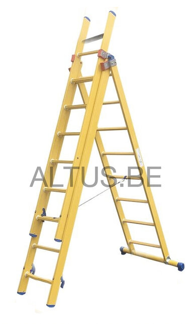 3x8 Kunststof reformladder GVK sporten tot 30000 volt
