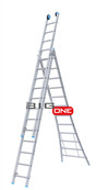 Fusion 3-delig 3x12 reformladder met gevelrol