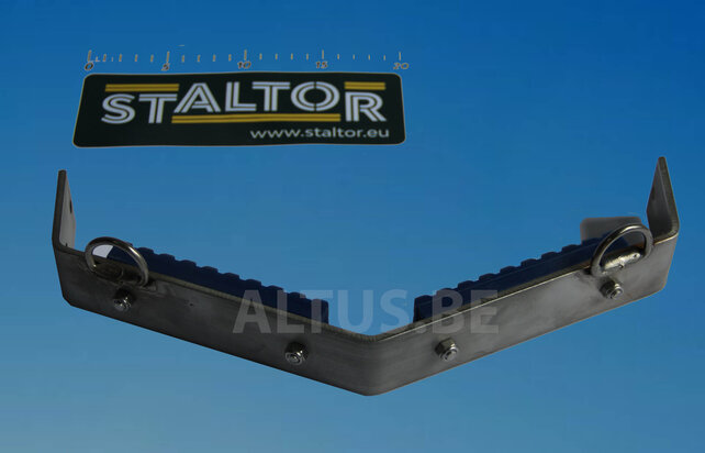 RVS V-steun met 2 kunststof steunen Staltor