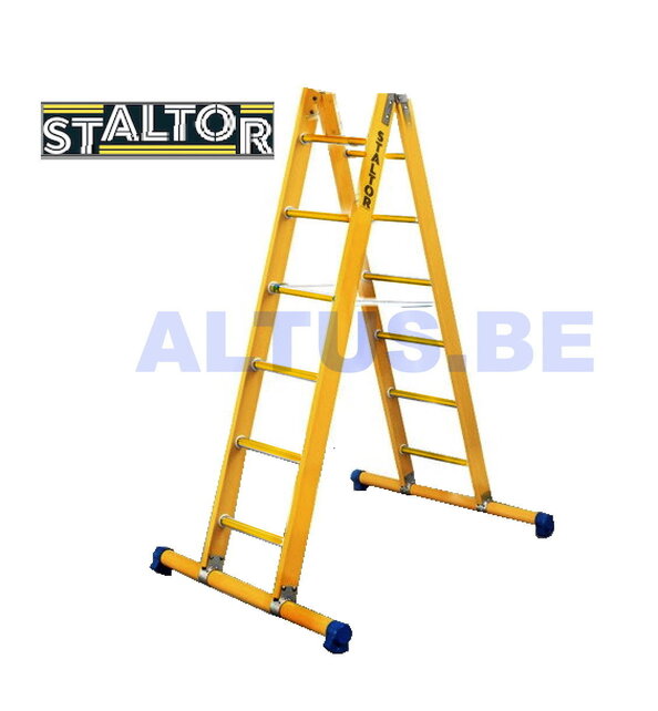 Dubbele GVK ladder 2x6 sporten met stabibalk