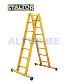 Dubbele GVK ladder 2x7 sporten met stabibalk