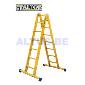 Dubbele GVK ladder 2x7 sporten met stabibalk