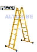 Dubbele GVK ladder 2x8 sporten met stabibalk