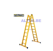 Dubbele GVK ladder 2x9 sporten met stabibalk