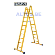 Dubbele GVK ladder 2x10 sporten met stabibalk