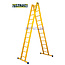 STALTOR Dubbele GVK ladder 2x12 sporten met stabibalk
