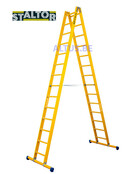 Dubbele GVK ladder 2x14 sporten met stabibalk