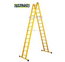 Dubbele GVK ladder 2x14 sporten met stabibalk