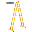 STALTOR Dubbele GVK ladder 2x14 sporten met stabibalk