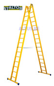 Dubbele GVK ladder 2x16 sporten met stabibalk